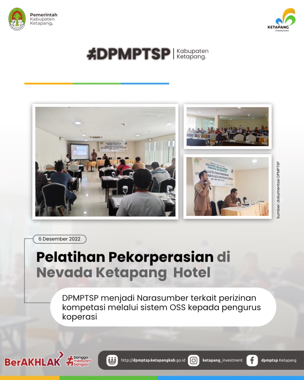 PELATIHAN PENINGKATAN SDM BAGI PENGELOLA KOPERASI DI KABUPATEN KETAPANG